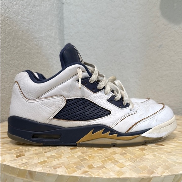 Jordan 5 Retro Low White and Blue Sneakers size 10 - Picture 1 of 16